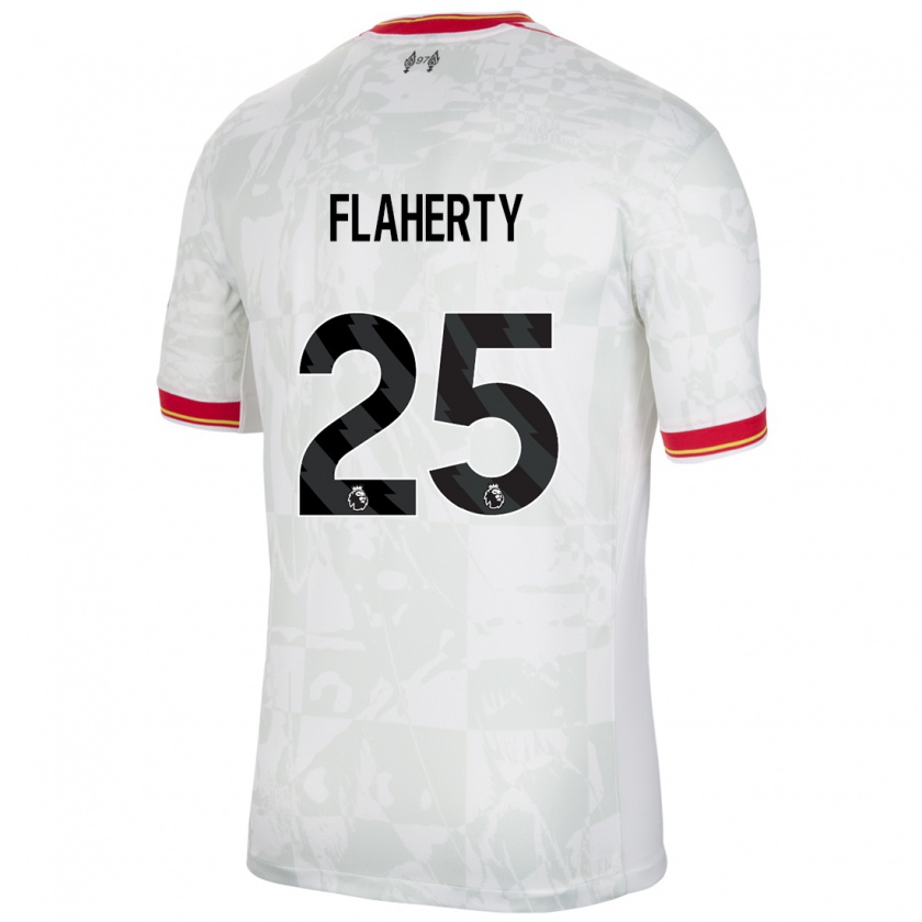 Kandiny Férfi Gilly Flaherty #25 Fehér Piros Fekete Harmadik Számú Jersey 2024/25 Mez Póló Ing