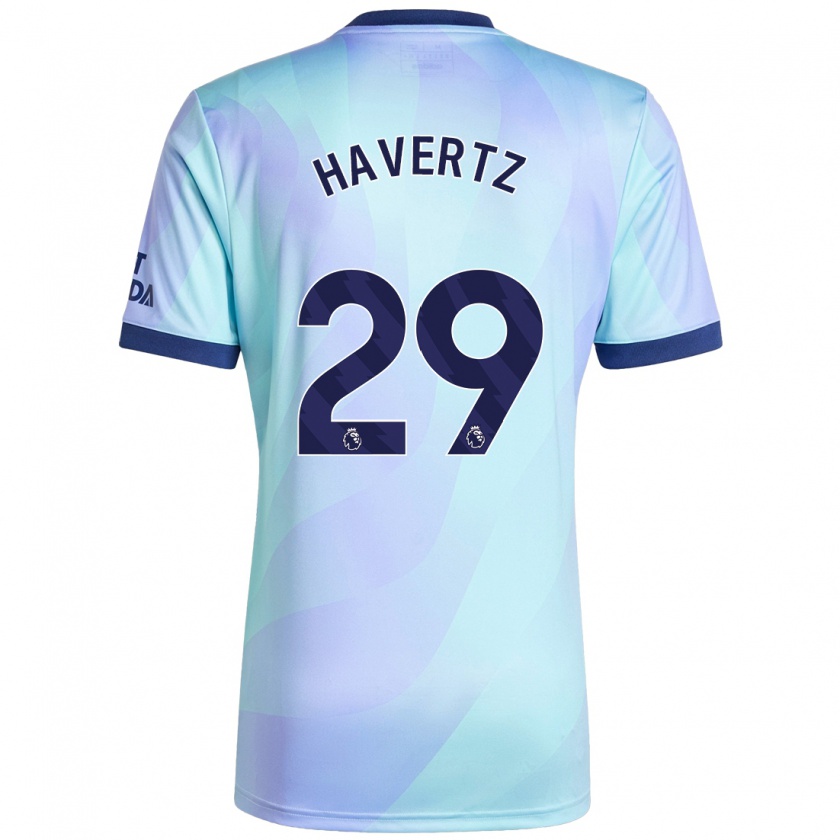 Kandiny Férfi Kai Havertz #29 Aqua Harmadik Számú Jersey 2024/25 Mez Póló Ing