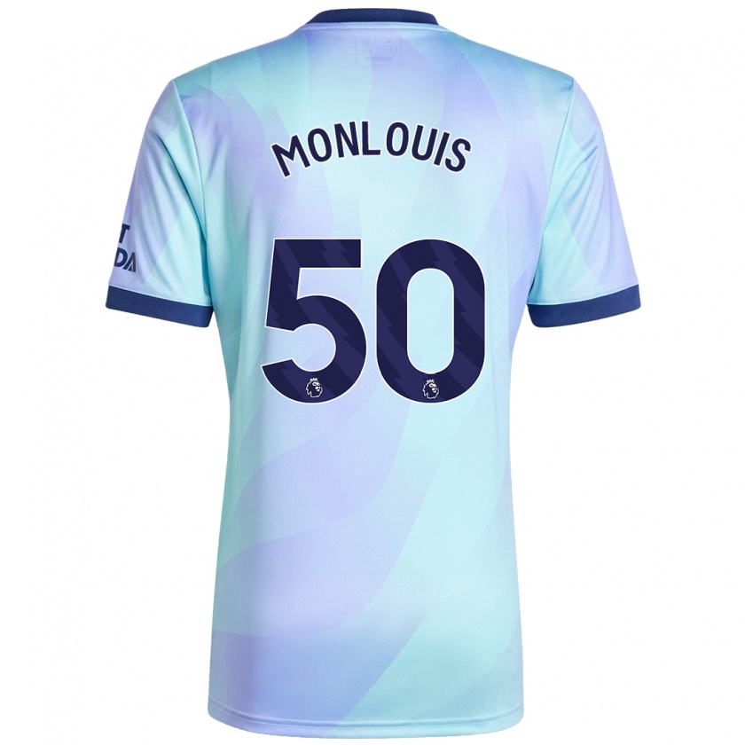 Kandiny Férfi Zane Monlouis #50 Aqua Harmadik Számú Jersey 2024/25 Mez Póló Ing