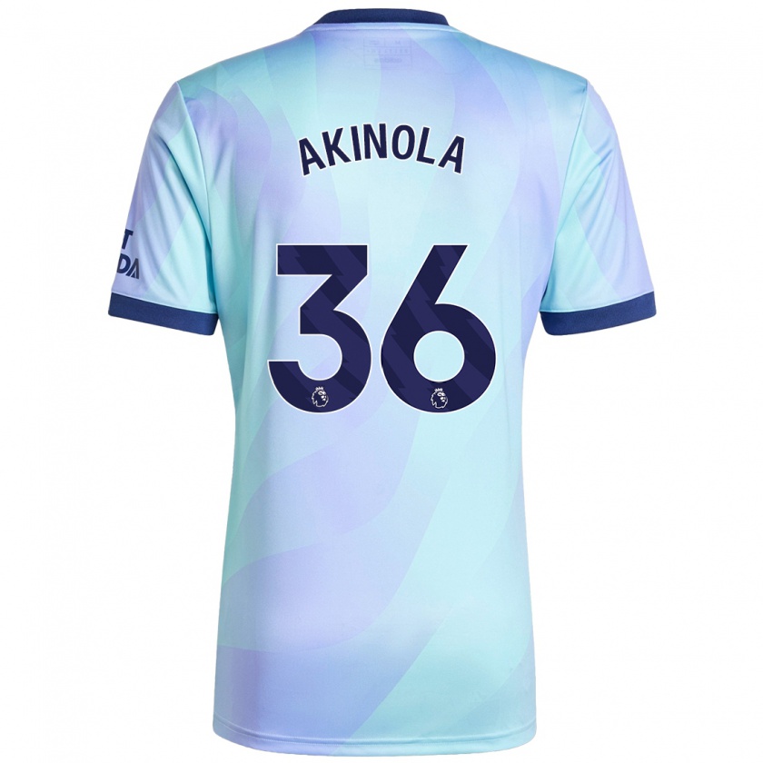 Kandiny Férfi Tim Akinola #36 Aqua Harmadik Számú Jersey 2024/25 Mez Póló Ing