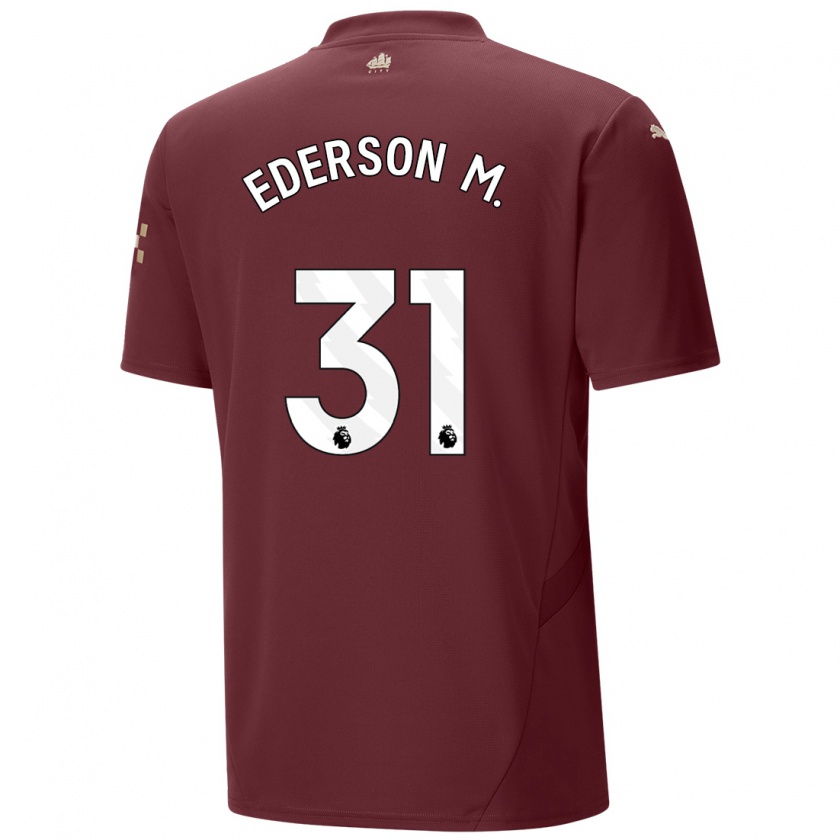 Kandiny Férfi Ederson #31 Gesztenyebarna Harmadik Számú Jersey 2024/25 Mez Póló Ing