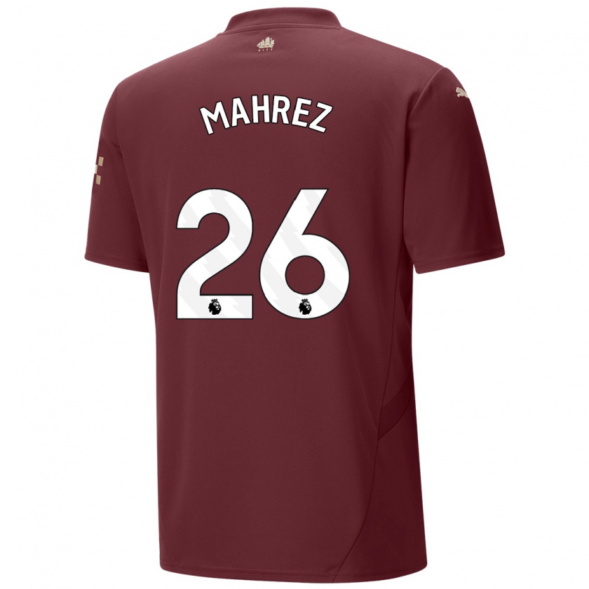 Kandiny Férfi Riyad Mahrez #26 Gesztenyebarna Harmadik Számú Jersey 2024/25 Mez Póló Ing