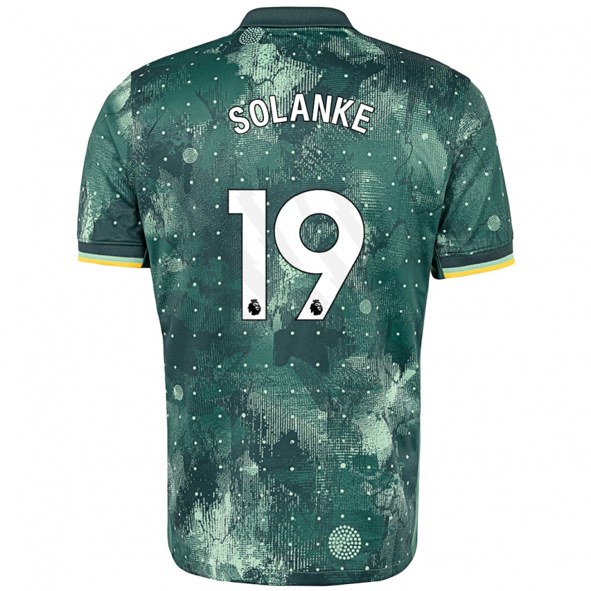 Kandiny Férfi Dominic Solanke #19 Menta Zöld Harmadik Számú Jersey 2024/25 Mez Póló Ing