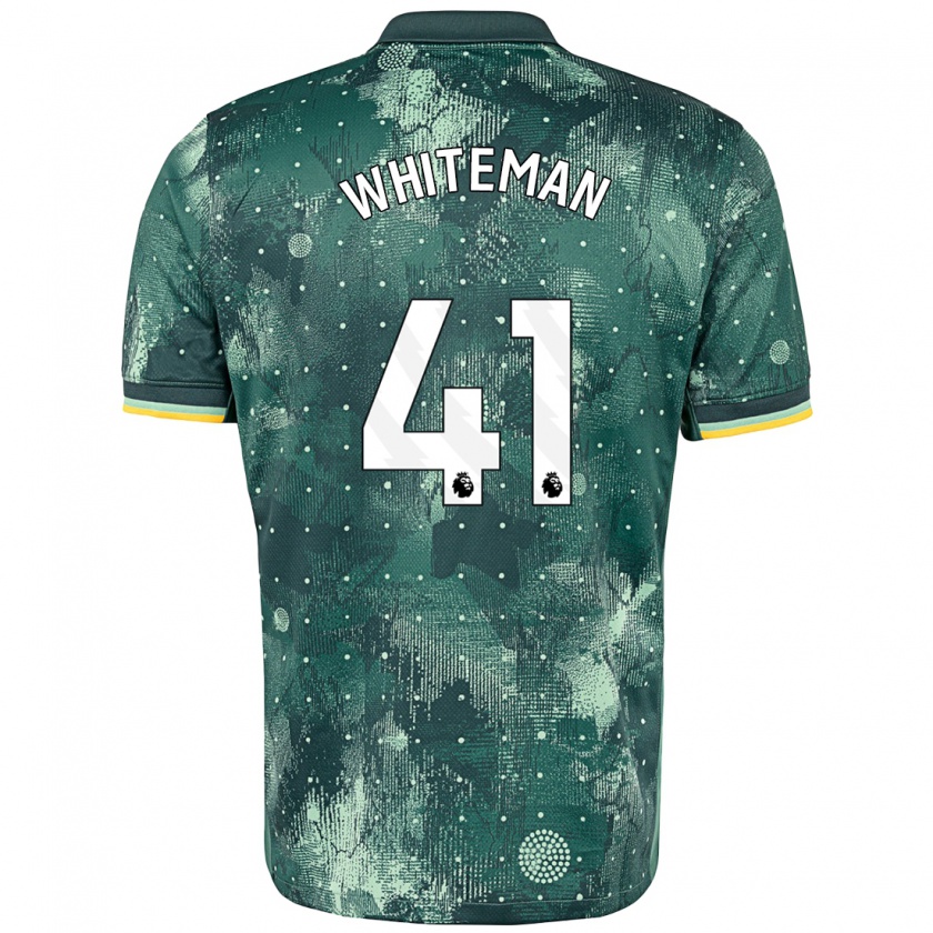 Kandiny Férfi Alfie Whiteman #41 Menta Zöld Harmadik Számú Jersey 2024/25 Mez Póló Ing