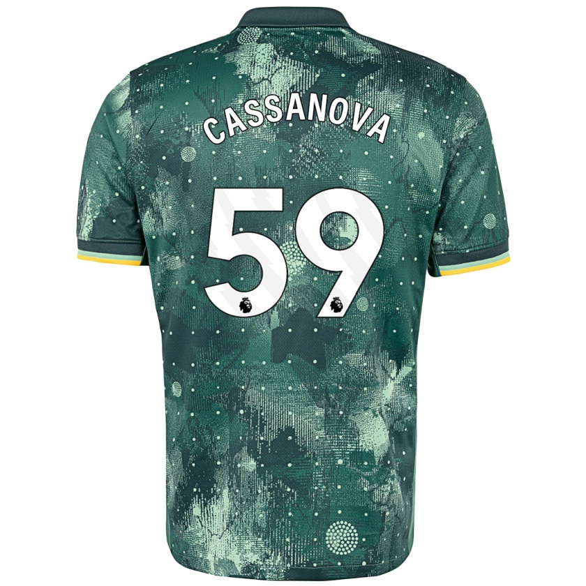 Kandiny Férfi Dante Cassanova #59 Menta Zöld Harmadik Számú Jersey 2024/25 Mez Póló Ing