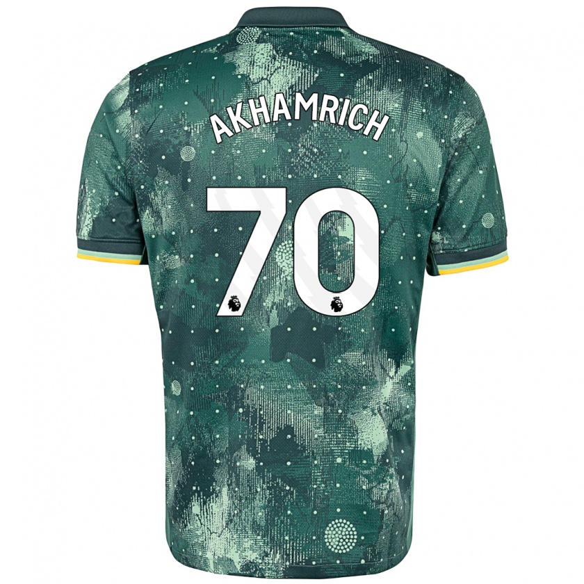 Kandiny Férfi Yusuf Akhamrich #70 Menta Zöld Harmadik Számú Jersey 2024/25 Mez Póló Ing