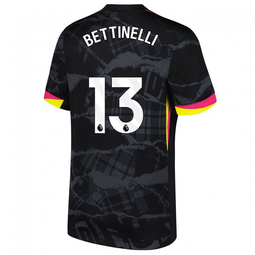 Kandiny Férfi Marcus Bettinelli #13 Fekete Rózsaszín Harmadik Számú Jersey 2024/25 Mez Póló Ing