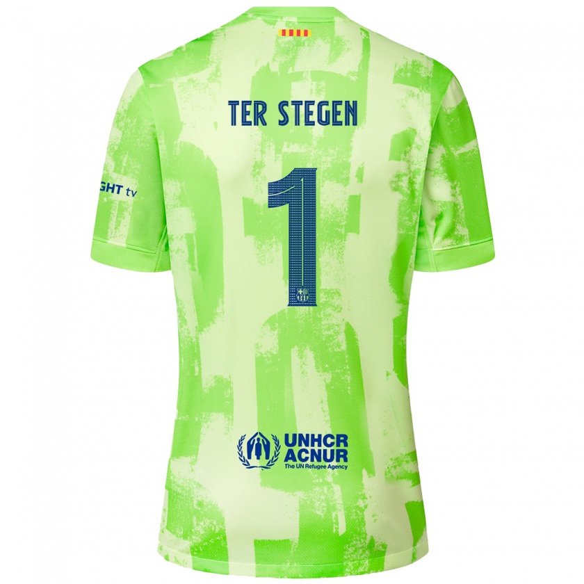 Kandiny Férfi Marc-André Ter Stegen #1 Mész Harmadik Számú Jersey 2024/25 Mez Póló Ing