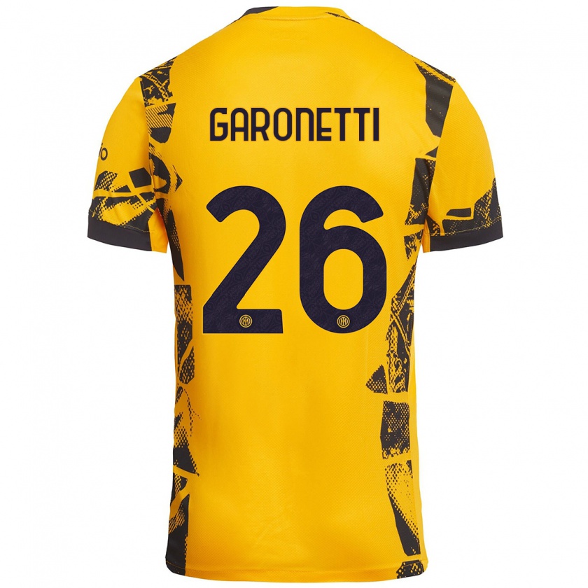 Kandiny Férfi Gabriele Garonetti #26 Arany Fekete Harmadik Számú Jersey 2024/25 Mez Póló Ing