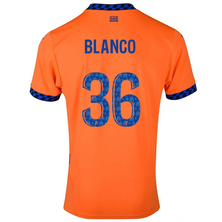 Kandiny Férfi Rubén Blanco #36 Narancssárga Sötétkék Harmadik Számú Jersey 2024/25 Mez Póló Ing