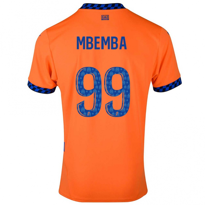 Kandiny Férfi Chancel Mbemba #99 Narancssárga Sötétkék Harmadik Számú Jersey 2024/25 Mez Póló Ing