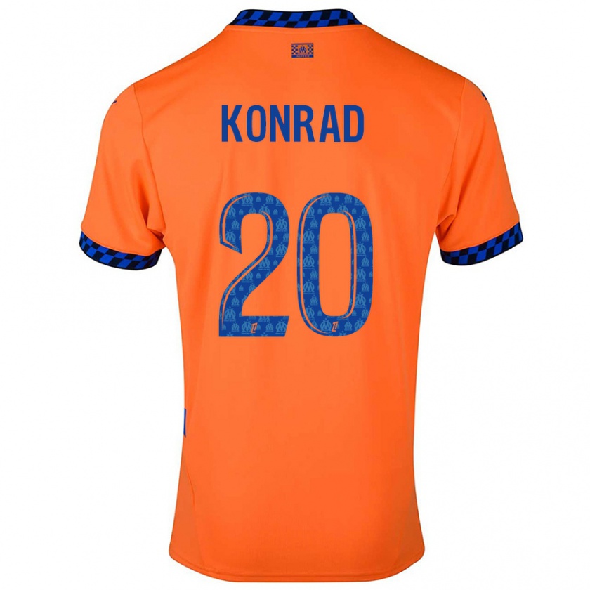 Kandiny Férfi Konrad De La Fuente #20 Narancssárga Sötétkék Harmadik Számú Jersey 2024/25 Mez Póló Ing