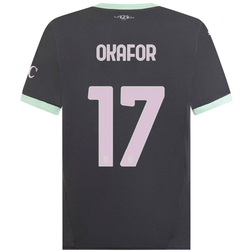 Kandiny Férfi Noah Okafor #17 Szürke Harmadik Számú Jersey 2024/25 Mez Póló Ing