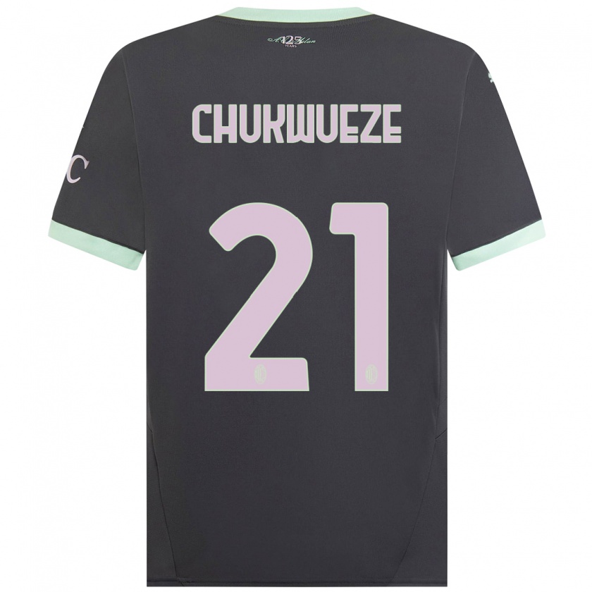 Kandiny Férfi Samuel Chukwueze #21 Szürke Harmadik Számú Jersey 2024/25 Mez Póló Ing