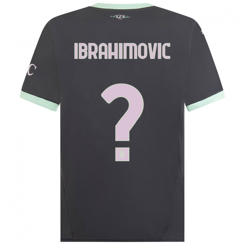 Kandiny Férfi Vincent Ibrahimovic #0 Szürke Harmadik Számú Jersey 2024/25 Mez Póló Ing