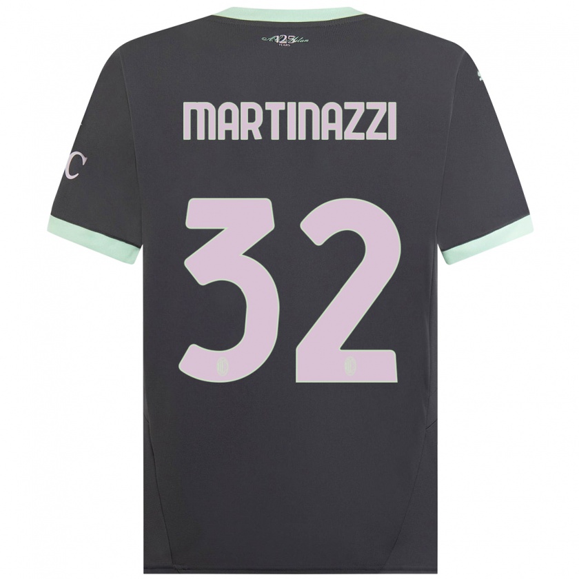 Kandiny Férfi Luca Martinazzi #32 Szürke Harmadik Számú Jersey 2024/25 Mez Póló Ing