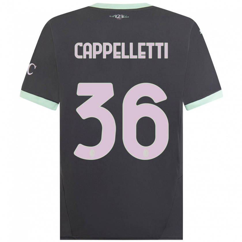 Kandiny Férfi Mattia Cappelletti #36 Szürke Harmadik Számú Jersey 2024/25 Mez Póló Ing