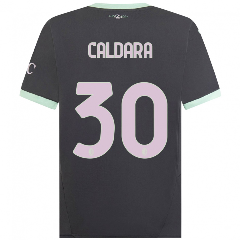 Kandiny Férfi Mattia Caldara #30 Szürke Harmadik Számú Jersey 2024/25 Mez Póló Ing