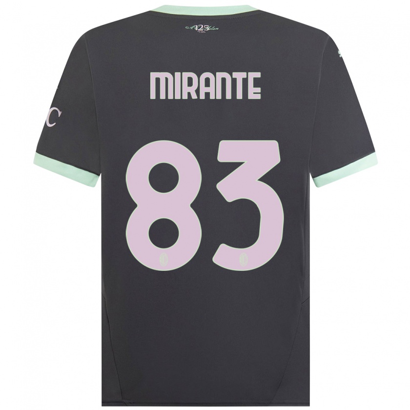 Kandiny Férfi Antonio Mirante #83 Szürke Harmadik Számú Jersey 2024/25 Mez Póló Ing