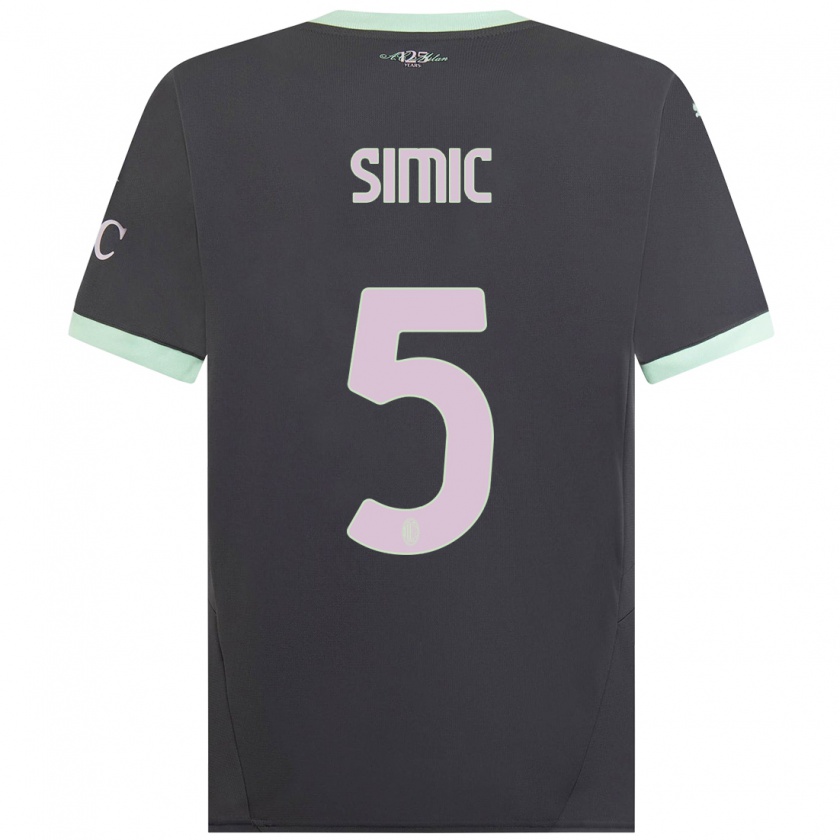 Kandiny Férfi Jan-Carlo Simic #5 Szürke Harmadik Számú Jersey 2024/25 Mez Póló Ing