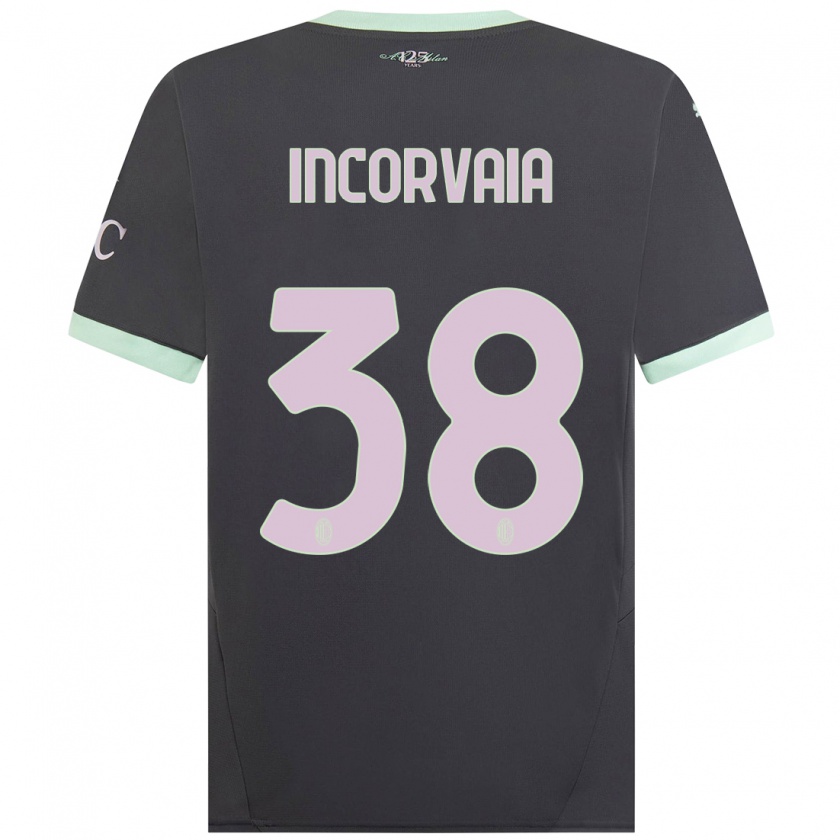 Kandiny Férfi Giovanni Incorvaia #38 Szürke Harmadik Számú Jersey 2024/25 Mez Póló Ing