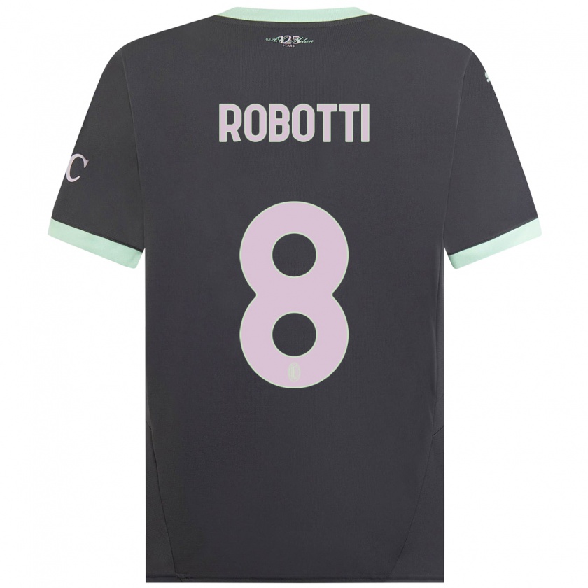 Kandiny Férfi Giovanni Robotti #8 Szürke Harmadik Számú Jersey 2024/25 Mez Póló Ing