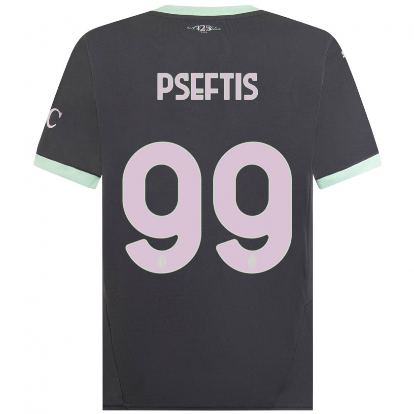 Kandiny Férfi Fotios Pseftis #99 Szürke Harmadik Számú Jersey 2024/25 Mez Póló Ing