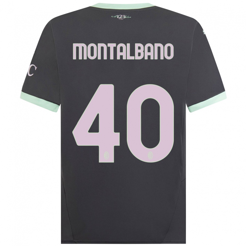 Kandiny Férfi Nicolo Montalbano #40 Szürke Harmadik Számú Jersey 2024/25 Mez Póló Ing