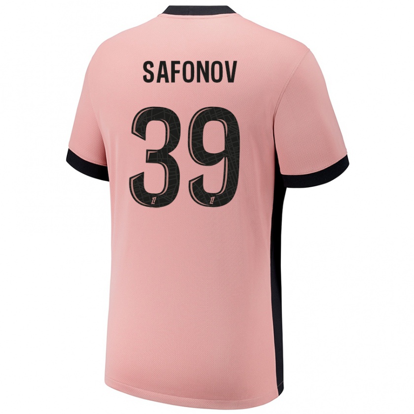 Kandiny Férfi Matvey Safonov #39 Rozsda Rózsaszín Harmadik Számú Jersey 2024/25 Mez Póló Ing