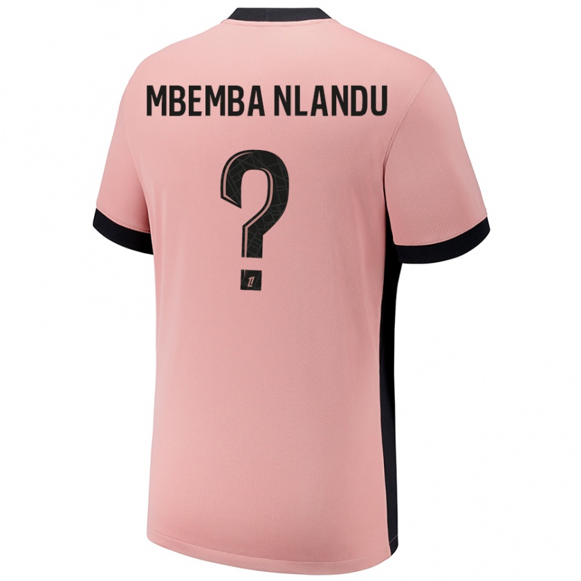 Kandiny Férfi Emmanuel Mbemba Nlandu #0 Rozsda Rózsaszín Harmadik Számú Jersey 2024/25 Mez Póló Ing