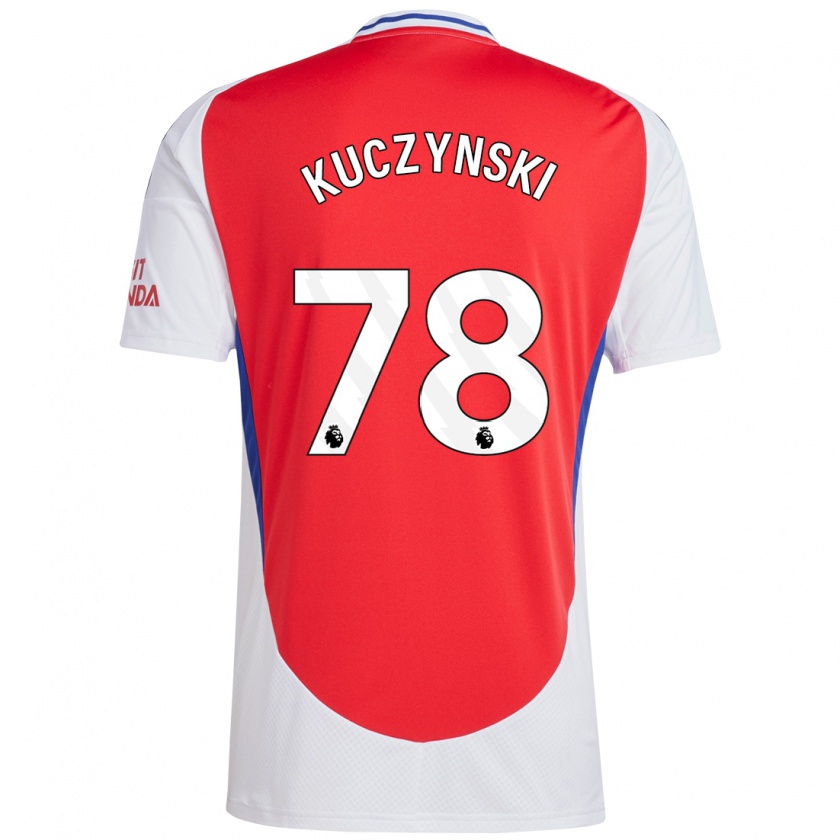 Kandiny Női Max Kuczynski #78 Piros Fehér Hazai Jersey 2024/25 Mez Póló Ing