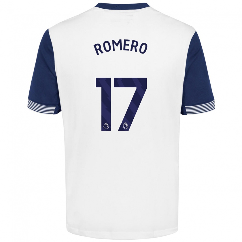 Kandiny Női Cristian Romero #17 Fehér Kék Hazai Jersey 2024/25 Mez Póló Ing