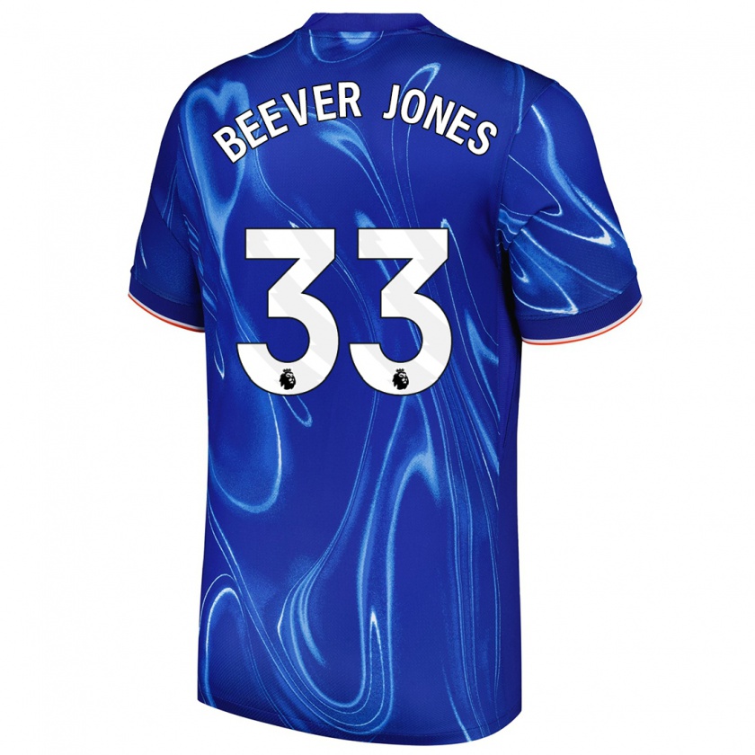 Kandiny Női Aggie Beever-Jones #33 Kék Fehér Hazai Jersey 2024/25 Mez Póló Ing