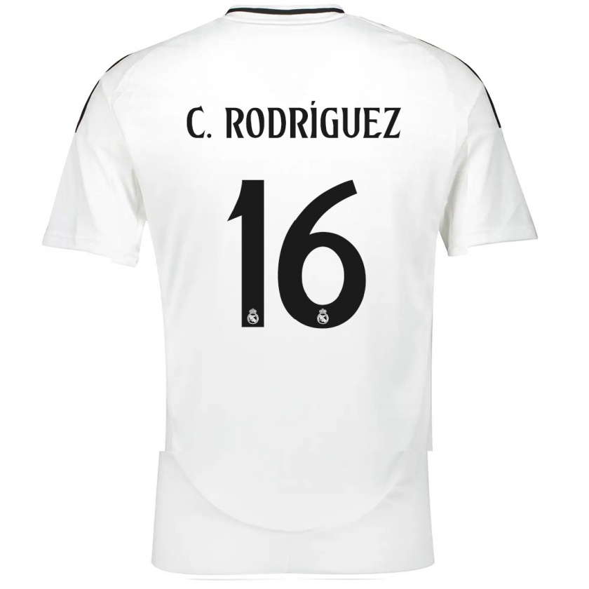 Kandiny Női Carlos Rodríguez #16 Fehér Hazai Jersey 2024/25 Mez Póló Ing