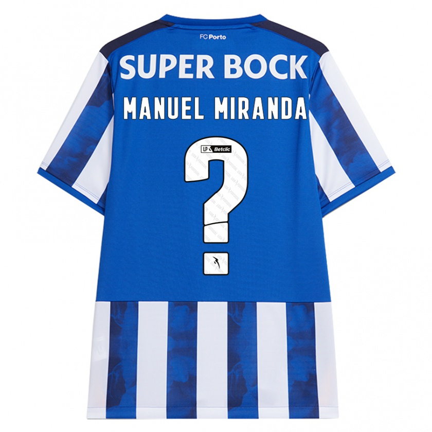 Kandiny Női Manuel Miranda #0 Kék Fehér Hazai Jersey 2024/25 Mez Póló Ing