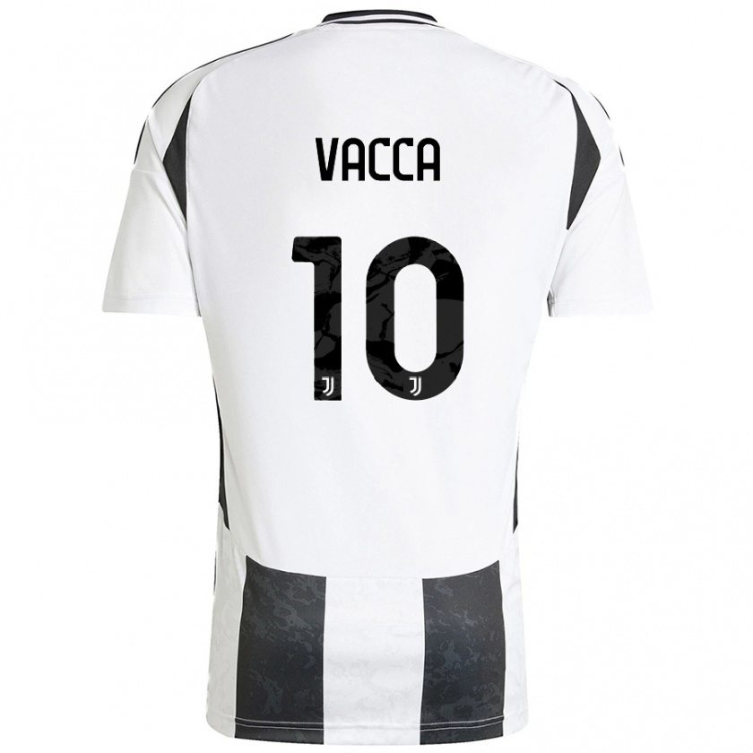 Kandiny Női Alessio Vacca #10 Fehér Fekete Hazai Jersey 2024/25 Mez Póló Ing