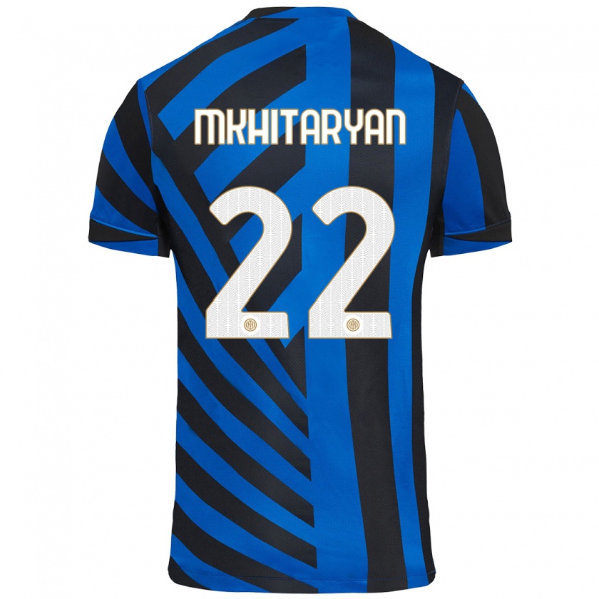 Kandiny Női Henrikh Mkhitaryan #22 Kék Fekete Hazai Jersey 2024/25 Mez Póló Ing