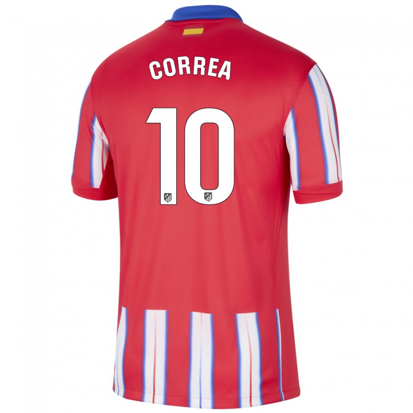 Kandiny Női Ángel Correa #10 Piros Fehér Kék Hazai Jersey 2024/25 Mez Póló Ing