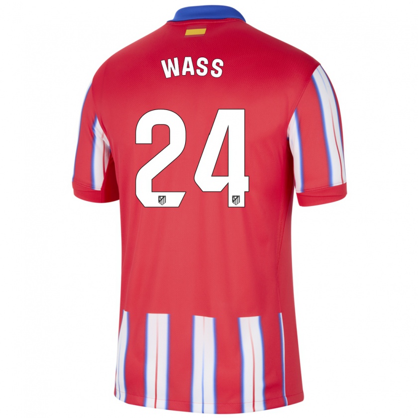 Kandiny Női Daniel Wass #24 Piros Fehér Kék Hazai Jersey 2024/25 Mez Póló Ing