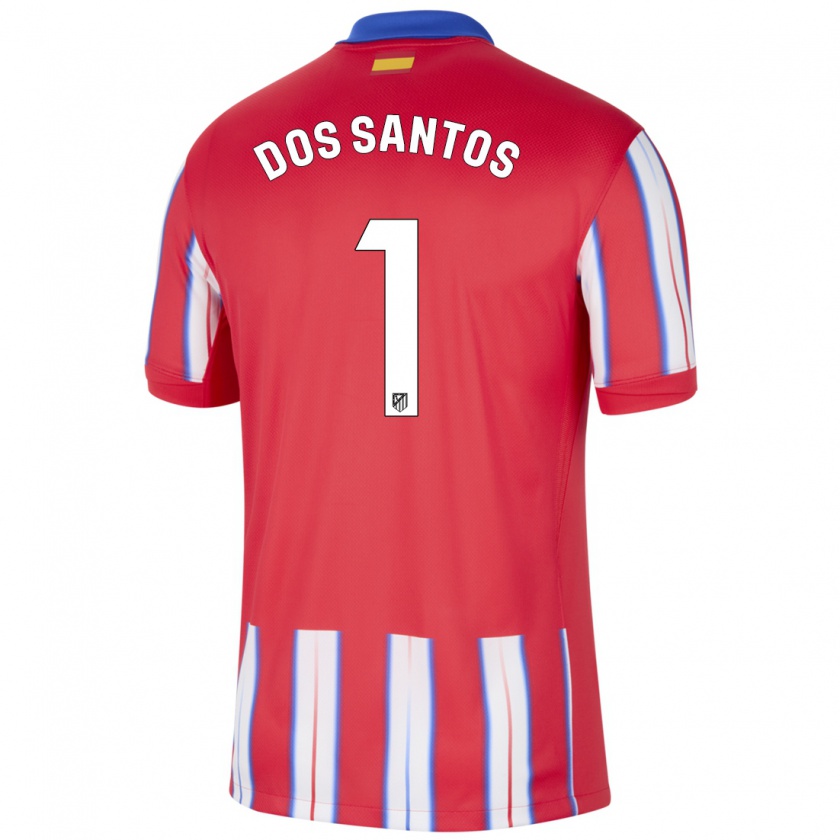 Kandiny Női Alex Dos Santos #1 Piros Fehér Kék Hazai Jersey 2024/25 Mez Póló Ing