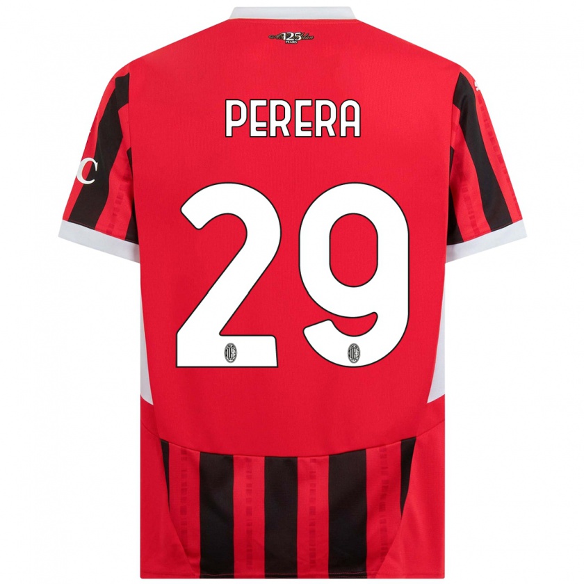 Kandiny Női Nirash Perera #29 Piros Fekete Hazai Jersey 2024/25 Mez Póló Ing