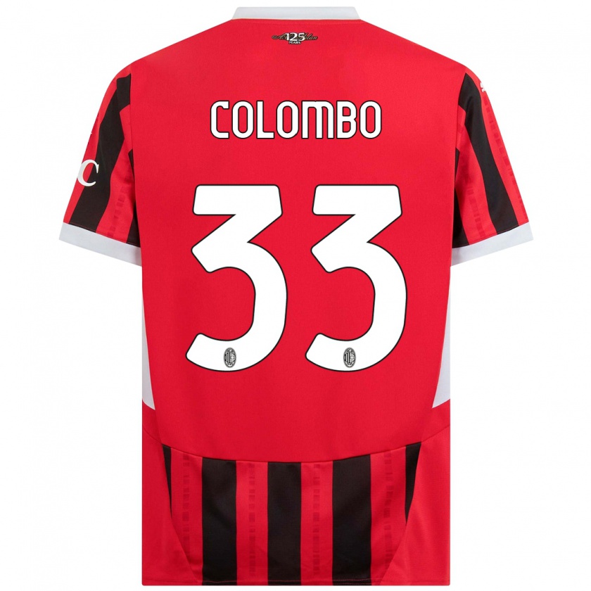 Kandiny Női Federico Colombo #33 Piros Fekete Hazai Jersey 2024/25 Mez Póló Ing