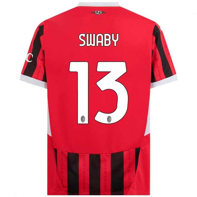 Kandiny Női Allyson Swaby #13 Piros Fekete Hazai Jersey 2024/25 Mez Póló Ing