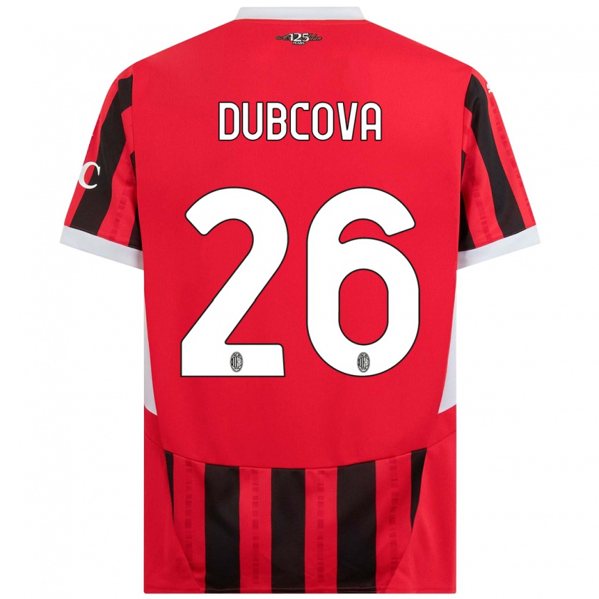 Kandiny Női Michaela Dubcova #26 Piros Fekete Hazai Jersey 2024/25 Mez Póló Ing