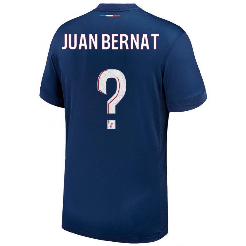 Kandiny Női Juan Bernat #0 Sötétkék Fehér Hazai Jersey 2024/25 Mez Póló Ing