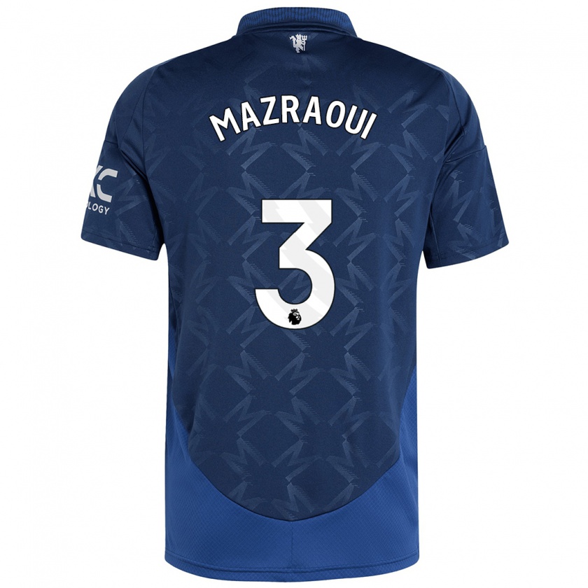 Kandiny Női Noussair Mazraoui #3 Indigó Idegenbeli Jersey 2024/25 Mez Póló Ing