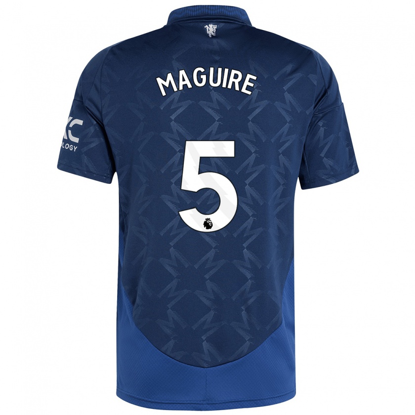 Kandiny Női Harry Maguire #5 Indigó Idegenbeli Jersey 2024/25 Mez Póló Ing