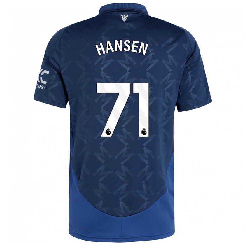 Kandiny Női Isak Hansen-Aaroen #71 Indigó Idegenbeli Jersey 2024/25 Mez Póló Ing