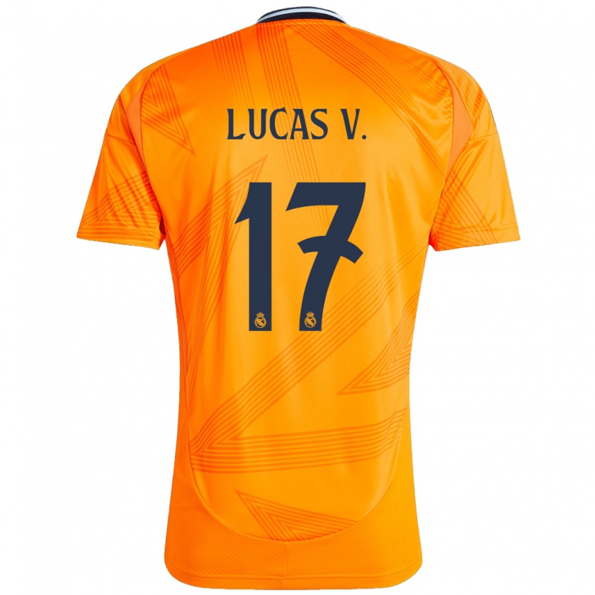 Kandiny Női Lucas Vázquez #17 Narancs Idegenbeli Jersey 2024/25 Mez Póló Ing