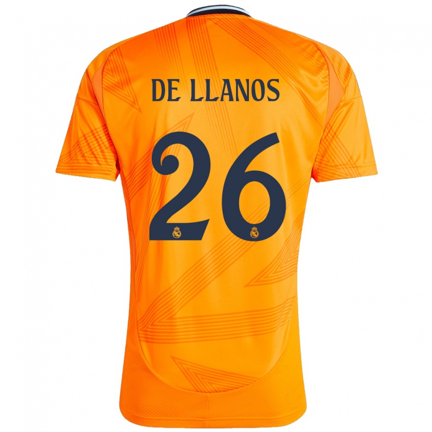 Kandiny Női Hugo De Llanos #26 Narancs Idegenbeli Jersey 2024/25 Mez Póló Ing